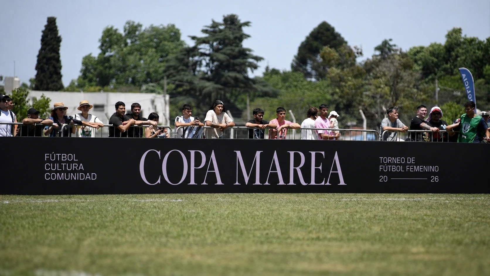 Brand on the Copa Marea pitch sidelines